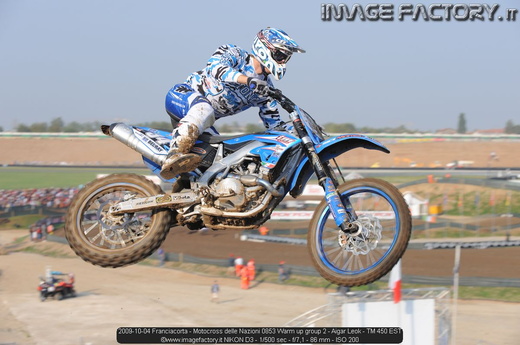 2009-10-04 Franciacorta - Motocross delle Nazioni 0853 Warm up group 2 - Aigar Leok - TM 450 EST